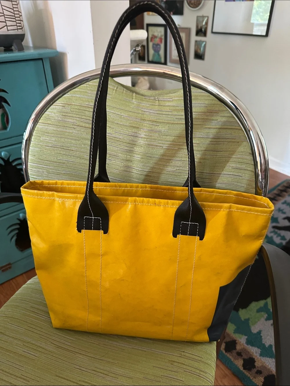 FREITAG Yellow & Navy Tote Bag authentic!